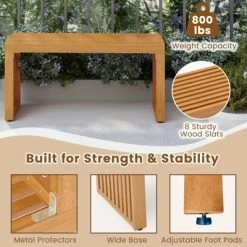 Tangkula 36 Inch Patio Bench All-Slat Acacia Wood Loveseat For 2 People 800 Lbs Capacity 17 Tangkula 36 Inch Patio Bench All-Slat Acacia Wood Loveseat For 2 People 800 Lbs Capacity -Tangkula GUEST b9f27f8b c06d 4951 b73e 169771202d78