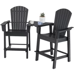 Tangkula 2PCS HDPE Tall Adirondack Chair Barstools Connecting Tray Yard Footstool 12 Tangkula 2PCS HDPE Tall Adirondack Chair Barstools Connecting Tray Yard Footstool -Tangkula GUEST ba56701e 056a 4501 aa05 0405b3128c0a