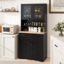 Tangkula Pantry Cabinet 67" Tall Kitchen Floor Cabinet W/ 2 Removable Shelves 2 Drawers 13 Tangkula Pantry Cabinet 67" Tall Kitchen Floor Cabinet W/ 2 Removable Shelves 2 Drawers -Tangkula GUEST ba6211de 42cb 46d4 96e9 9a4c0c6f9155