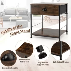 Tangkula 2-tier Nightstand Bedside End Sofa Coffee Table For Bedroom Living Room 19 Tangkula 2-tier Nightstand Bedside End Sofa Coffee Table For Bedroom Living Room -Tangkula GUEST badde00c 6d16 4925 802d a81d0212e8ca