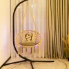Tangkula Hammock Chair Macrame Swing, Patio Hanging Hammock Chair W/ LED Lights, Hanging Cotton Rope Hammock Swing Chair -Tangkula GUEST bba3a01d 72bc 4891 8a99 087d2f3b5ce1