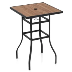 Tangkula 27.5 Inches Patio Bar Table 1.5" Umbrella Hole Metal Frame For Garden Outdoor 19 Tangkula 27.5 Inches Patio Bar Table 1.5" Umbrella Hole Metal Frame For Garden Outdoor -Tangkula GUEST bd401547 b589 4967 900b 7e4cc46dba9b