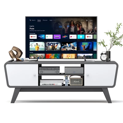 Tangkula Mid Century TV Stand For TVs Up To 55" Media Console Table Sliding Door 10 Tangkula Mid Century TV Stand For TVs Up To 55" Media Console Table Sliding Door - Image 8