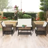 Tangkula 8PCS Cushioned Patio PE Wicker Conversation Furniture Set W/ Acacia Wood Tabletop -Tangkula GUEST bdb92f08 5421 4223 b1d2 a717231e7e76