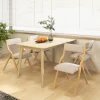 Tangkula Folding Dining Chairs Set Of 4 Wooden Table Chairs W/ Padded Seat Modern Grey & Natural -Tangkula GUEST be259f28 d45d 445b 94d4 ca0bf52ce58e