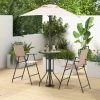 Tangkula 4PCS Bistro Set Folding Counter Height Chairs Round Bar Table & Umbrella Patio 2 Tangkula 4PCS Bistro Set Folding Counter Height Chairs Round Bar Table & Umbrella Patio -Tangkula GUEST be829e55 35f3 498c 8171 c62d1994ef66