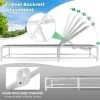 Tangkula 2PCS Patio Chaise Lounge Chair Outdoor Aluminum Adjustable 5-Position Recliner With Wheel For Garden Yard Pool -Tangkula GUEST bfabf298 8091 4f58 bb0e 8296403a094f