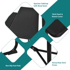 Tangkula Indoor & Outdoor Folding Picnic Table With Bench Seat Heavy Duty Portable Camping Table Set For Camping Dining BBQ Grey/Black/White 14 Tangkula Indoor & Outdoor Folding Picnic Table With Bench Seat Heavy Duty Portable Camping Table Set For Camping Dining BBQ Grey/Black/White -Tangkula GUEST c05e1a70 9db3 497e 8457 6a61e24cbbf6