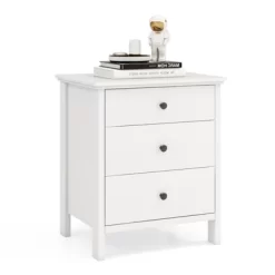 Tangkula 3-Drawer Modern Nightstand Bedside Table Wooden End Table White/Black 21 Tangkula 3-Drawer Modern Nightstand Bedside Table Wooden End Table White/Black -Tangkula GUEST c16e6e4a bc32 4fd1 9082 37fd3fcb0757