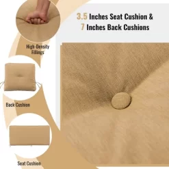 Tangkula 2-Person Outdoor Patio Glider Bench Swing Seat Bench W/ Seat & Back Cushions 18 Tangkula 2-Person Outdoor Patio Glider Bench Swing Seat Bench W/ Seat & Back Cushions -Tangkula GUEST c1c5b32d 1d33 4d2d bec4 73d0445df18d