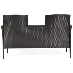 Tangkula Outdoor Patio Rattan Wicker Conversation Set Loveseat Sofa With Coffee Table -Tangkula GUEST c22f2d94 155b 46a4 af6b fc2e30ff0a0c