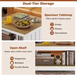 Tangkula Coffee Table W/ Storage Shelf Farmhouse Rustic Center Table Space-Saving 16 Tangkula Coffee Table W/ Storage Shelf Farmhouse Rustic Center Table Space-Saving -Tangkula GUEST c289bf55 9c78 4f58 9f6c f3a6b11e79c4