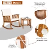 Tangkula 3 PCS Acacia Wood Rocking Bistro Set Outdoor Furniture Front Porch Rocker Chairs Conversation Set With Coffee Table And Cushions 1 Tangkula 3 PCS Acacia Wood Rocking Bistro Set Outdoor Furniture Front Porch Rocker Chairs Conversation Set With Coffee Table And Cushions -Tangkula GUEST c4a8e7d1 6db1 4cdc 9fc3 43d1f5f5c871
