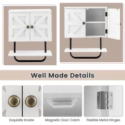 Tangkula Bathroom Wall Cabinet Medicine Storage Cabinet W/ Open Shelf & Towel Bar 20 Tangkula Bathroom Wall Cabinet Medicine Storage Cabinet W/ Open Shelf & Towel Bar -Tangkula GUEST c5a098ad d6bb 4b51 b115 fd8261c62adb