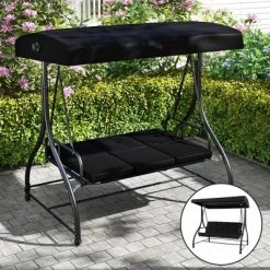 Tangkula Converting Patio Swing Chair Porch Swing Bed W/Adjustable Canopy & Thickened Cushion 15 Tangkula Converting Patio Swing Chair Porch Swing Bed W/Adjustable Canopy & Thickened Cushion -Tangkula GUEST c5c16eb3 2a05 47fb 98f9 fbd3d4c6afd7