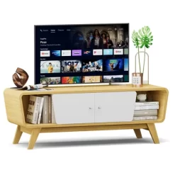 Tangkula Mid Century TV Stand For TVs Up To 55" Media Console Table Sliding Door 19 Tangkula Mid Century TV Stand For TVs Up To 55" Media Console Table Sliding Door -Tangkula GUEST c650c5ce abb1 4678 80c3 b29556ed7db3