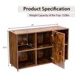 Tangkula 3-Tier Wood Bookcase 6 Cube Bookshelf W/ Door Wheels Display Cabinet 20 Tangkula 3-Tier Wood Bookcase 6 Cube Bookshelf W/ Door Wheels Display Cabinet -Tangkula GUEST c652dd57 5bbb 4c1b 87d7 9488c602b454