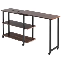 Tangkula Sofa Side Table W/Storage Shelves Mobile End Table Rolling Couch Table Desk For Living Room Bedroom -Tangkula GUEST c717f6bd d792 4ec7 8260 76db4eba38ef