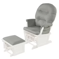 Tangkula Ergonomic Rocking Chair Baby Nursery Chair Glider With Ottoman -Tangkula GUEST c781b435 d1e7 47f4 9472 3f2ce4a63546