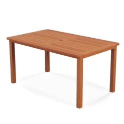 Tangkula Patio Solid Wood Dining Table W/ Umbrella Hole Teak Oil Finish Rectangular 21 Tangkula Patio Solid Wood Dining Table W/ Umbrella Hole Teak Oil Finish Rectangular -Tangkula GUEST c86bfa70 50f1 4ca0 ae65 b7e391f2efe5