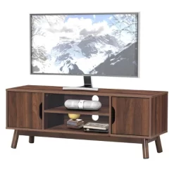 Tangkula TV Stand Storage Media Console For TV’s Up To 50’’ Wooden Entertainment Center W/Shelves Brown/Black/White 13 Tangkula TV Stand Storage Media Console For TV’s Up To 50’’ Wooden Entertainment Center W/Shelves Brown/Black/White -Tangkula GUEST c8bef534 6e77 4b39 8d39 7f46757a9509