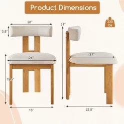 Tangkula Dining Chair Set Of 4 Upholstered Kitchen Chair W/ Padded Seat & Curved Backrest 17 Tangkula Dining Chair Set Of 4 Upholstered Kitchen Chair W/ Padded Seat & Curved Backrest -Tangkula GUEST cbab219f 3f62 41f0 8ed1 c1e89b1350c9