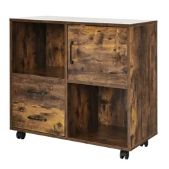 Tangkula Mobile File Cabinet With 2 Drawers Lateral Printer Stand With Shelves Storage -Tangkula GUEST ccc73b1b 01f2 4e73 8174 bc5a67fbdb09