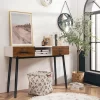 Tangkula 48" Industrial Console Table With 2 Drawers & Middle Open Shelf Narrow Accent Side Table For Entryway -Tangkula GUEST cd5b732e 90c3 48ff af69 c152e3050301