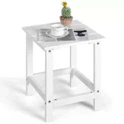 Tangkula 15" Outdoor Square Side End Table Wooden Coffee Table Suitable For Garden Patio Balcony White/Gray/Black 13 Tangkula 15" Outdoor Square Side End Table Wooden Coffee Table Suitable For Garden Patio Balcony White/Gray/Black -Tangkula GUEST cd654e0e cdda 4a21 a195 ccfc21be1561