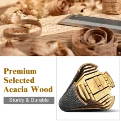 Tangkula 4 PCS Outdoor Acacia Wood Conversation Sofa Table Furniture Set W/ Grey Cushions -Tangkula GUEST cde6ced2 b58f 482b 87d4 02bdfb9dd38c