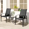 Tangkula 3PCS Patio Adjustable Back Stackable Chairs Side Table Set Bistro Set Classic Furniture Chair Set For Garden Black/Brown/Grey 1 Tangkula 3PCS Patio Adjustable Back Stackable Chairs Side Table Set Bistro Set Classic Furniture Chair Set For Garden Black/Brown/Grey -Tangkula GUEST ce03699b a507 4d77 921a bf27020955a2