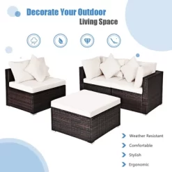 Tangkula 4PCS Rattan Patio Sofa Conversation Set Outdoor Furniture Set W/ Cushion 13 Tangkula 4PCS Rattan Patio Sofa Conversation Set Outdoor Furniture Set W/ Cushion -Tangkula GUEST ce32c203 0bf3 4db4 9666 c210cea2d614