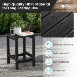 Tangkula 2PCS 14" Patio Adirondack Side Table HDPE Square Weather Resistant Garden 14 Tangkula 2PCS 14" Patio Adirondack Side Table HDPE Square Weather Resistant Garden -Tangkula GUEST cfd8f2aa 850f 4a35 a291 eb937c0e79d4