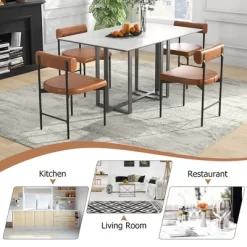 Tangkula Dining Chair Set Of 4 Faux Leather Upholstered Kitchen Side Chair W/ Curved 15 Tangkula Dining Chair Set Of 4 Faux Leather Upholstered Kitchen Side Chair W/ Curved -Tangkula GUEST cfe57495 8647 4827 adca 56e77d059533