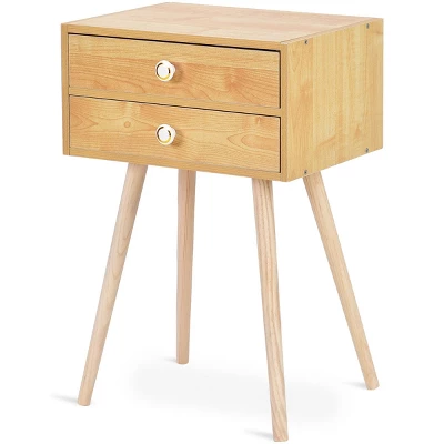 Tangkula Set Of 2 Side End Table Nightstand 2 Drawers Bedroom Room Furniture 3 Tangkula Set Of 2 Side End Table Nightstand 2 Drawers Bedroom Room Furniture