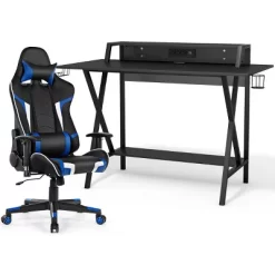 Tangkula Gaming Desk& Massage Gaming Chair Set Gamer Workstation With Headphone Hook 12 Tangkula Gaming Desk& Massage Gaming Chair Set Gamer Workstation With Headphone Hook -Tangkula GUEST d18c2c64 faff 412d a936 786b53c75df5