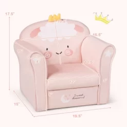 Tangkula Kids Sofa Children Armrest Chair With Pattern Toddler Furniture W/Sturdy Wood Construction Armrest Couch -Tangkula GUEST d1f66b35 7822 42af bd5c fc945bca126a