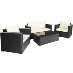 Tangkula 8PCS Rattan Patio Conversation Set Outdoor Furniture Set W/ Cushions -Tangkula GUEST d22a8972 a6ad 452e be1b ad4fddf3cac5