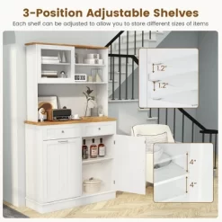 Tangkula Double Tilt Out Trash Cabinet W/ Hutch Kitchen Pantry Storage Cabinet White 15 Tangkula Double Tilt Out Trash Cabinet W/ Hutch Kitchen Pantry Storage Cabinet White -Tangkula GUEST d2b7b334 2250 4bc8 9d2b 528762b8116d