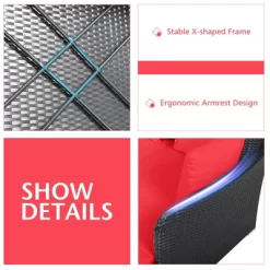 Tangkula Patio Rattan Daybed With 4 Pillows Cushioned Sofa For Outdoor 22 Tangkula Patio Rattan Daybed With 4 Pillows Cushioned Sofa For Outdoor -Tangkula GUEST d347f78c 8d98 4b31 a021 69557cd44593