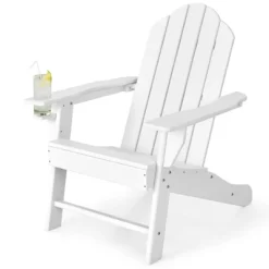 Tangkula Adirondack Chair Outdoor With Cup Holde Weather Resistant Lounger Chair For Backyard Garden Patio And Deck Black/Grey/Turquoise/White 21 Tangkula Adirondack Chair Outdoor With Cup Holde Weather Resistant Lounger Chair For Backyard Garden Patio And Deck Black/Grey/Turquoise/White -Tangkula GUEST d4b1af09 3997 4d16 9a9e 9ab1214d214b