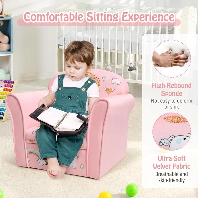 Tangkula Kids Sofa Children Armrest Chair With Pattern Toddler Furniture W/Sturdy Wood Construction Armrest Couch For Preschool Children 6 Tangkula Kids Sofa Children Armrest Chair With Pattern Toddler Furniture W/Sturdy Wood Construction Armrest Couch For Preschool Children - Image 4