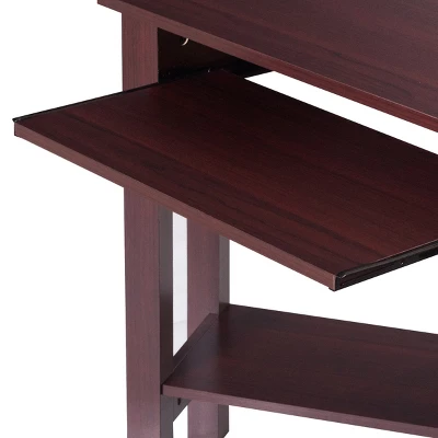 Tangkula Wooden Corner Computer Desk With Drawer Office Study Table Black/Walnut/White 9 Tangkula Wooden Corner Computer Desk With Drawer Office Study Table Black/Walnut/White - Image 7