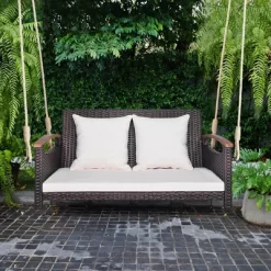 Tangkula 2-seater Hanging Swing Porch Swing PE Wicker Swing Outdoor Hanging Swing Garden Poolside 19 Tangkula 2-seater Hanging Swing Porch Swing PE Wicker Swing Outdoor Hanging Swing Garden Poolside -Tangkula GUEST d77337a4 f799 48ce bd41 c84436866cb8
