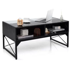 Tangkula High-gloss LED Coffee Table W/ Faux Marble & Tempered Glass Top 4 Storage Cubes 21 Tangkula High-gloss LED Coffee Table W/ Faux Marble & Tempered Glass Top 4 Storage Cubes -Tangkula GUEST d797f7ae 8138 4595 b1dc 0d7a3384249d