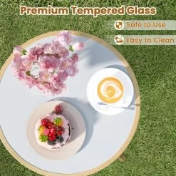 Tangkula 3 Pieces Patio Bistro Set Outdoor PE Wicker Conversation Furniture Set -Tangkula GUEST d86fa949 c9f4 4215 a9eb ab54b563fcdd