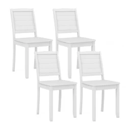 Tangkula 4 PCS Armless Wood Dining Chair W/ Rubber Wood Legs Curved Backrest Kitchen -Tangkula GUEST d8d785fa cbf0 4881 8427 280a488a7442