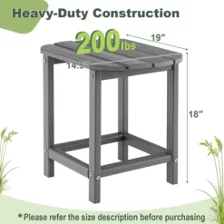 Tangkula 2PCS 18" Patio Adirondack Side Table Coffee Table Weather Resistant HDPE Garden Yard -Tangkula GUEST d9bf3cc8 56be 48b2 ada1 21897f894f3c