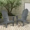 Tangkula 2PCS Wooden Classic Adirondack Chair Lounge Chair Outdoor Patio Grey -Tangkula GUEST daeb6d4f c66c 49c7 a374 f94459f7a0d8