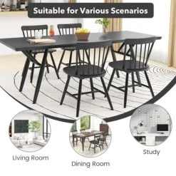 Tangkula Dining Chairs Set Of 4 Farmhouse Kitchen Chair W/ Rubber Wood Frame Wide Seat 18 Tangkula Dining Chairs Set Of 4 Farmhouse Kitchen Chair W/ Rubber Wood Frame Wide Seat -Tangkula GUEST db7517eb 9feb 4a2f 925e f19f1be2e81f